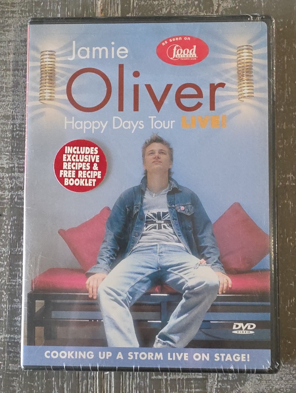 Jamie Oliver: Happy Days Tour LIVE (DVD, 2002) Recipe Booklet, Food Network